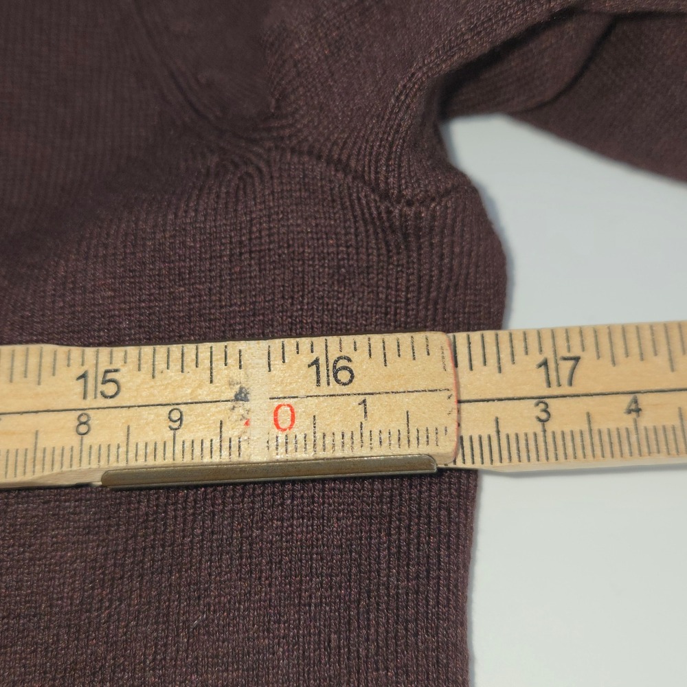 Cable & Gauge Sweater Women Small Brown Silk Blend Beaded Floral Cottagecore - Picture 8 of 9